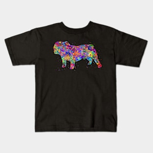 English bulldog watercolor Kids T-Shirt